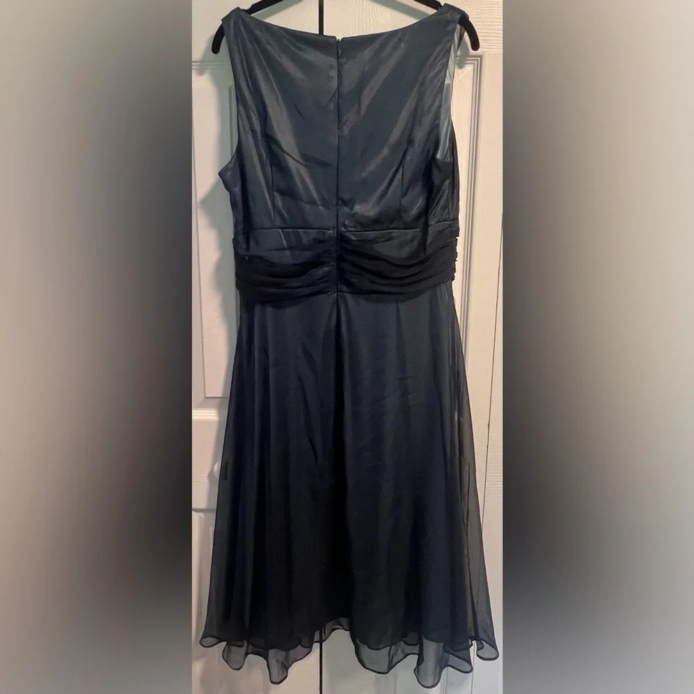 Women's Patra Blue Chiffron Sleeveless Dress